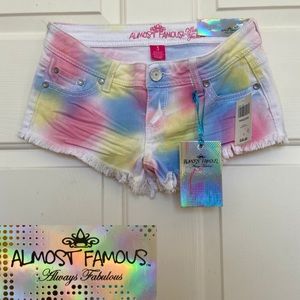 Almost Famous - Always Fabulous Pastel Tie Dye Short Shorts